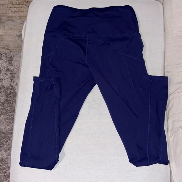 Dark blue leggings. Worn once. - Picture 2 of 2